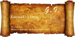 Gacsal Ilona névjegykártya